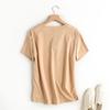 Sommer Ensfarget Topper Dameklær O-hals Enkel T-skjorte Femme Kortermet Bomull Casual T-skjorte