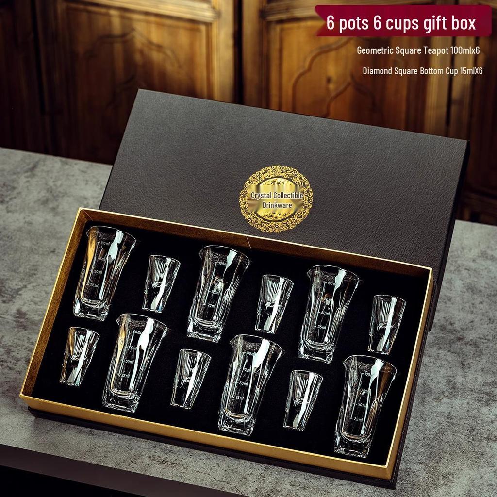 Elegant White Wine Glass Set with Decanter – Thickened High-Stemmed Wine Cups for Spirits and Wine.