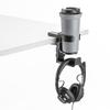 Sanwa Supply Headphone hook with drink holder PDA-STN71BK