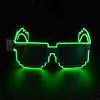 Wireless Mosaic LED Glasses Halloween Christmas Birthday Neon Party Nightclubs Neon Rave Shades Flashing Glasses for Adult Kids