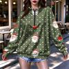 Women's Trendy Lightweight Printed Half-Zip Sweatshirt for Casual Everyday Wear