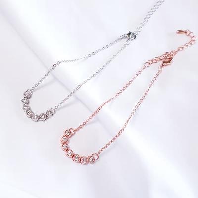 Damen Tägliches Kumi Cubic Ball Linien Knöchelarmband