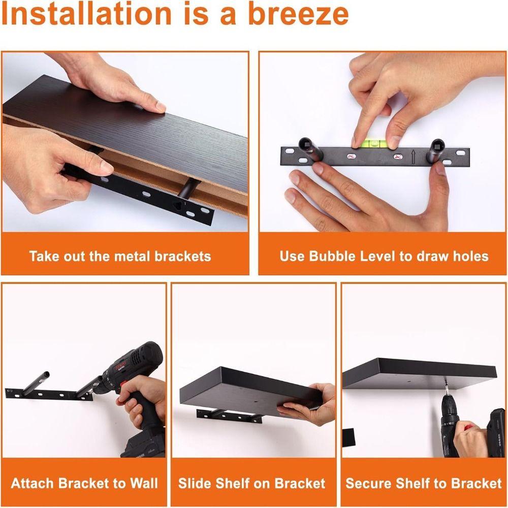 1pc Deeper Storage Shelf Wooden Bathroom Shelves Floating Shelves  for Living Room Bedroom Kitchen