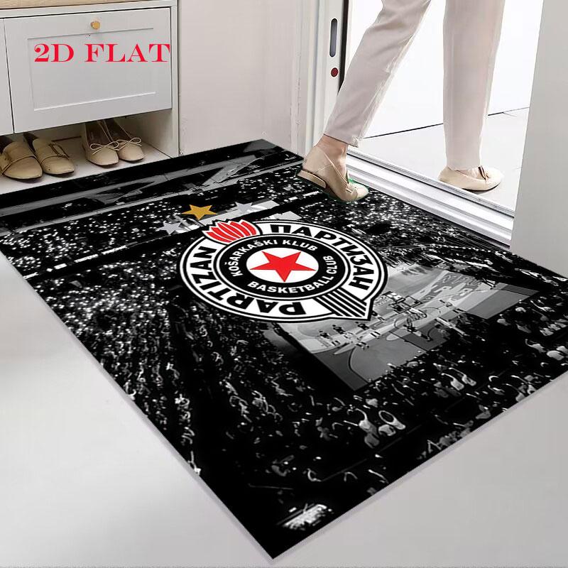 Tapis logo Partizan pour Salon Chambre Maison Décoration Canapé, Tapis de Sol Antidérapant pour Jeux d'Enfants