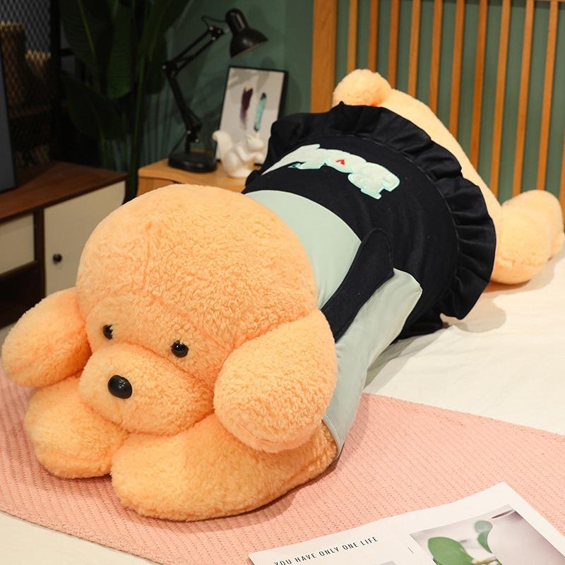 Pillow on The Bedside Cushion on The Waist and Back Pillow for Girls Sleeping on The Sofa Bed Dog Couple Denim Plush Toys