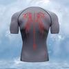 Skull Wings Print Men's Summer Fitness Running Short Sleeve Compression Sports Quick-Drying T-Shirt Short Sleeve Sports Top