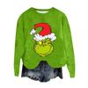 Women's Fashion Round Neck Pullover Top Long Sleeve Tee Christmas Printed Sweatshirt