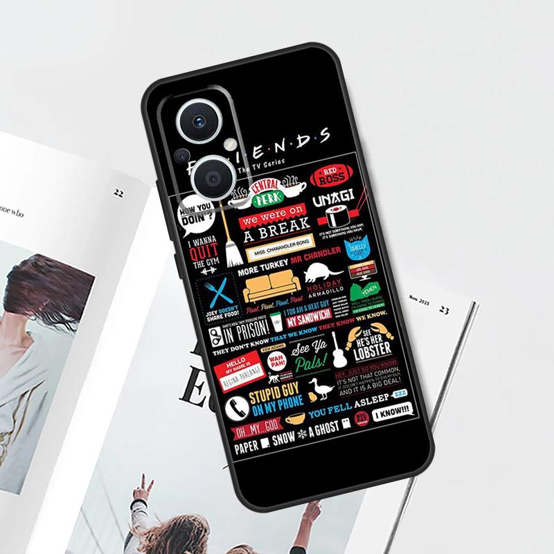Friends TV Case For OPPO Reno 13F 14F 15F 12 11 F 10 14 15 Pro 7 8 Lite OPPO Find X9 X8 X6 X5 Pro Cover