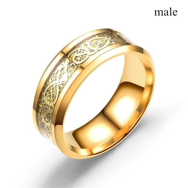 His and Hers Couple Rings Black Gold Color Womens Purple Zircon Wedding Ring Titanium Steel Mens Ring Wedding Band Jewelry Gifts