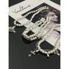 Y2k Zircon Cross Necklaces Multi Layer Choker Set For Women Korean Fashion Necklace Punk Goth Zircon Accessories