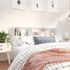 Bed Headboard with Shelves White 180 x 19 x 103.5 cm