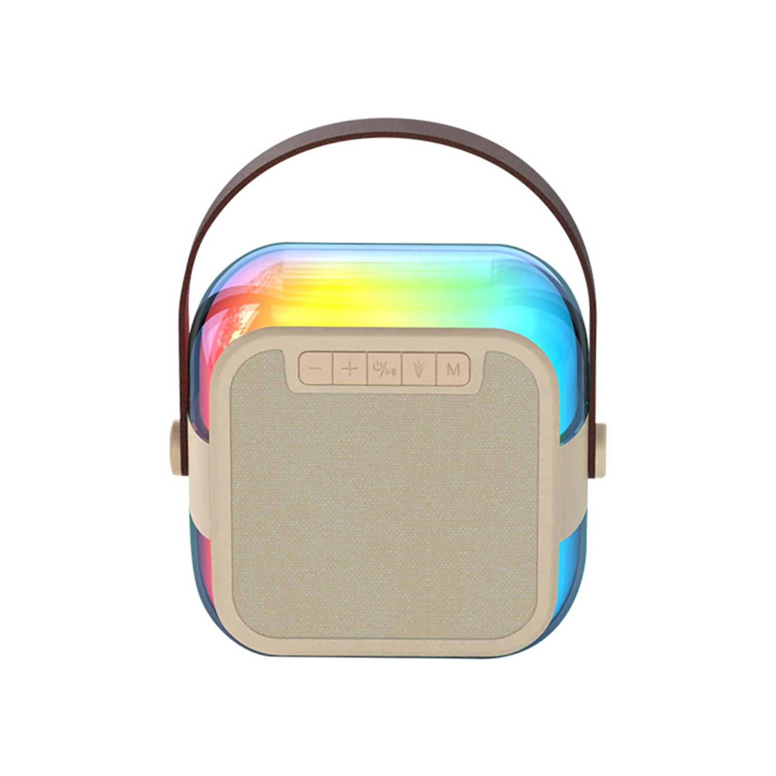 

Portable Horn Music Player with Handle & Cool Light Bluetooth-compatible 5.3 Loudspeaker for Outdoor Sports