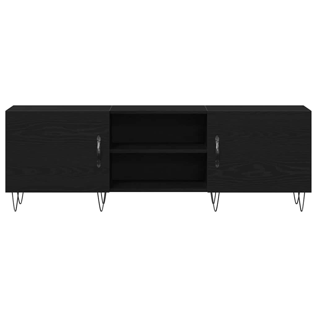 TV Cabinet Set 150 x 30 x 50 cm Black Oak Effect