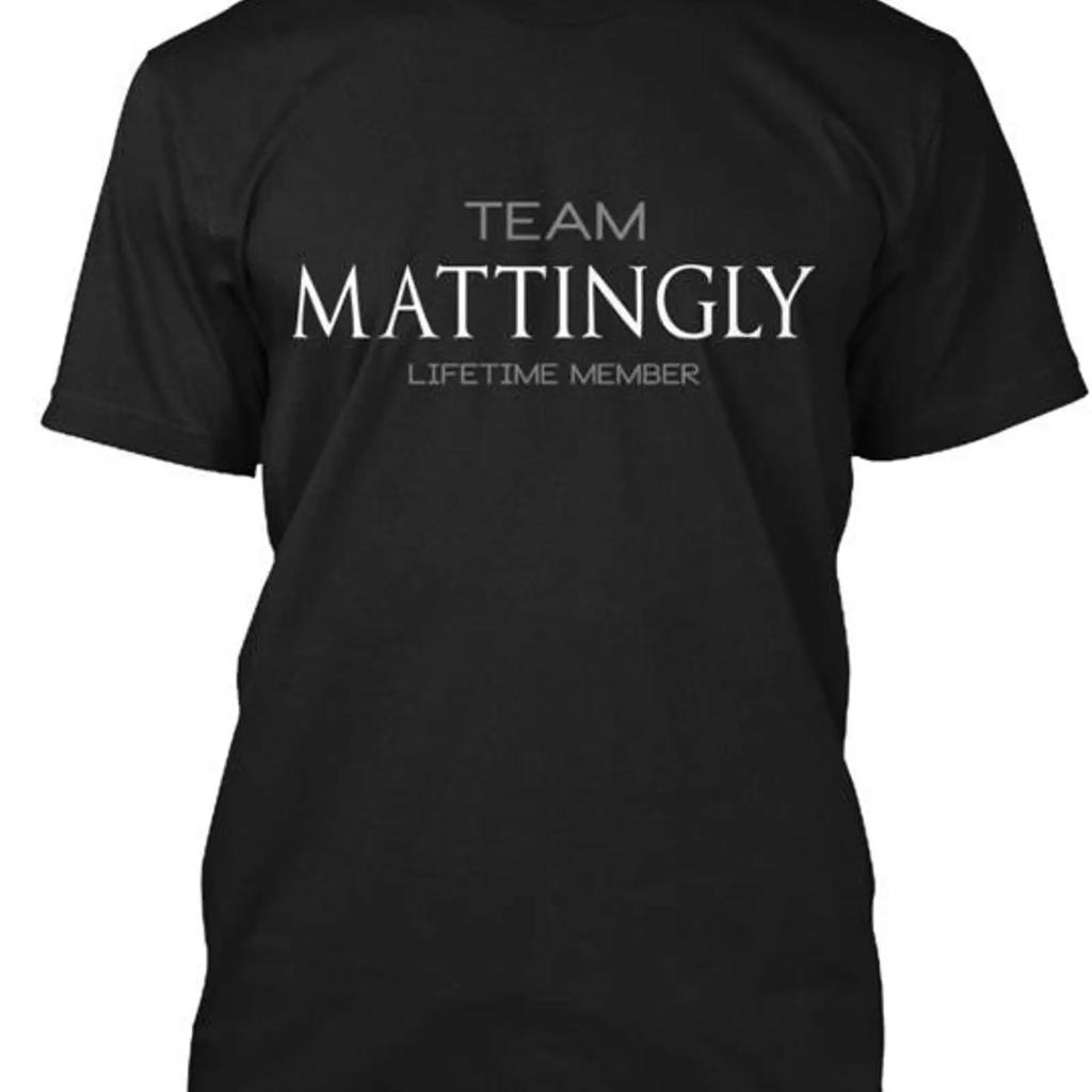Camiseta Team Mattingly Hecha En Ee Uu Talla S A 5xl Vintage Top For Everyday Wear Soft Fashion Casual Unisex Breathable