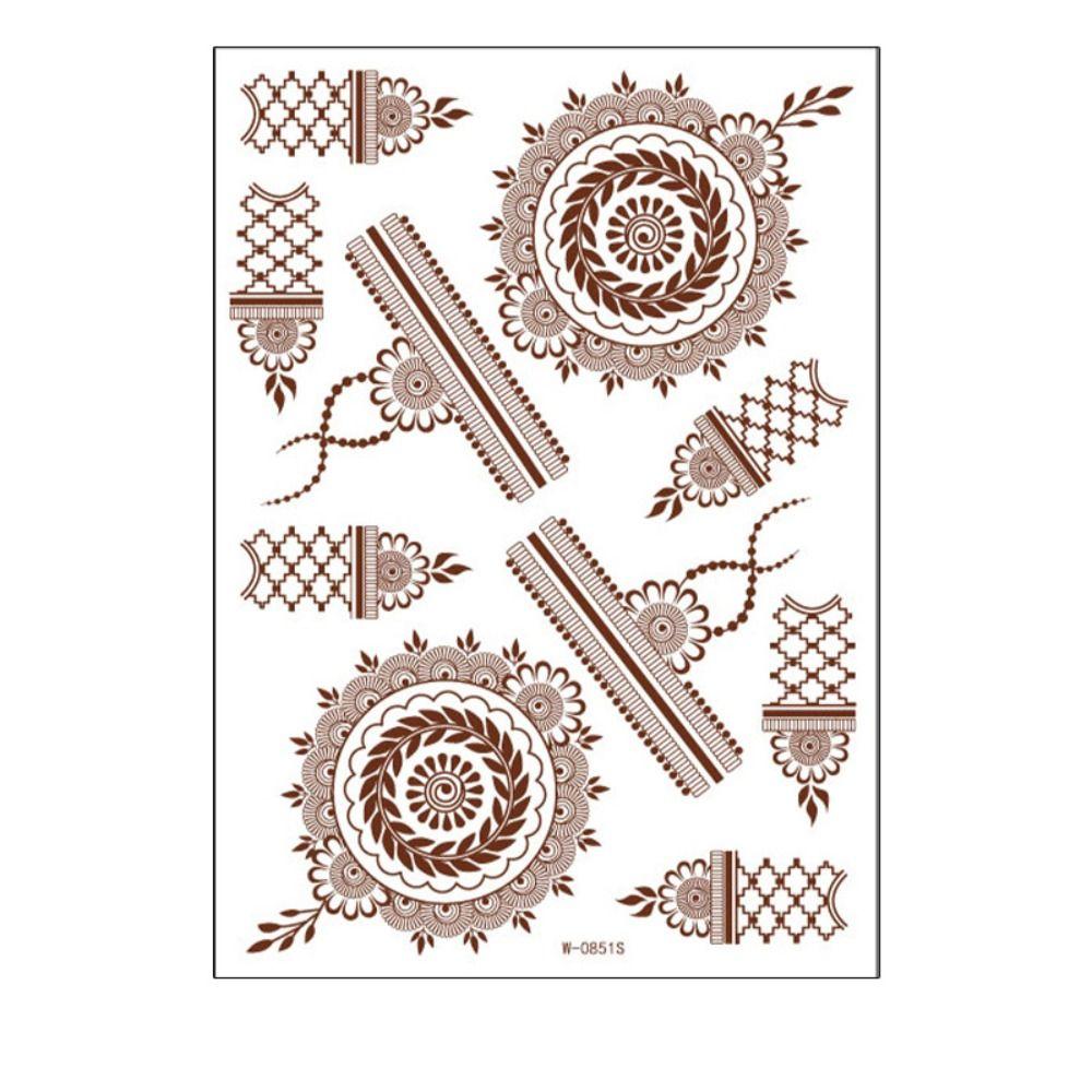 Arm Hand Semi-permanent Henna Tattoo Stickers Body Art Sticker Temporary Tattoo Indian Lace Tattoo