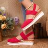 Fashion 2024 Spring and Summer Hot Selling Brand Closed Toe Women's Sandals Casual Sandals Round Toe Wedge Thick Sole Shoes for Women