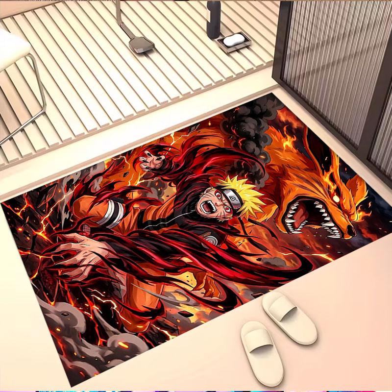 Demon Slayer Print Rug, Washable Floor Carpet, For Entryway Dorm Laundry Room Office Study, Home Decor Birthday Christmas Gift