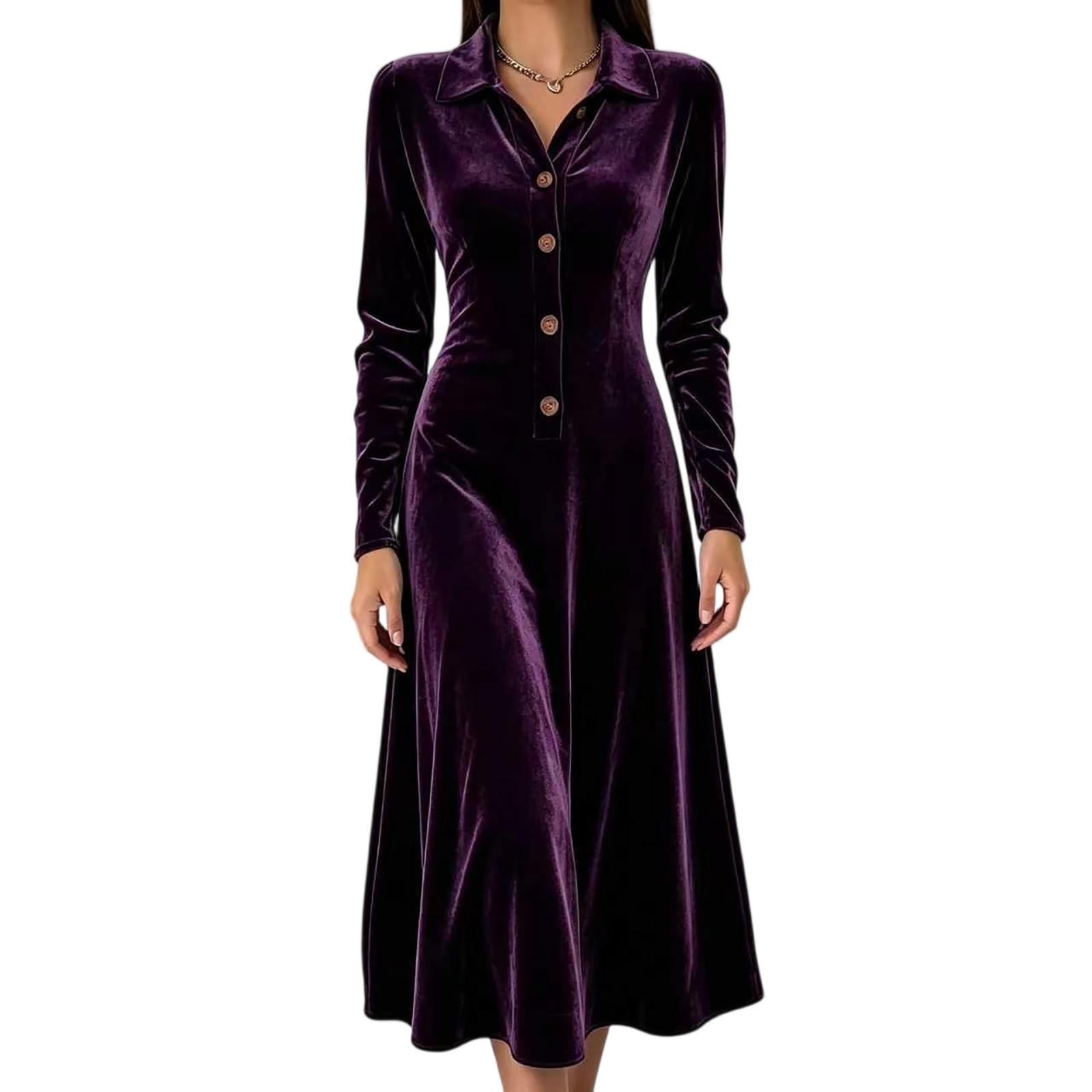 Women s V-Neck Button Front Knit Midi Dress, Color XXL