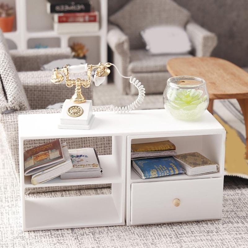 Simulation Doll House Furniture Mniature Storage Cabinet Unit Model Figurine For 1/12 Scale Model Scene Display Props