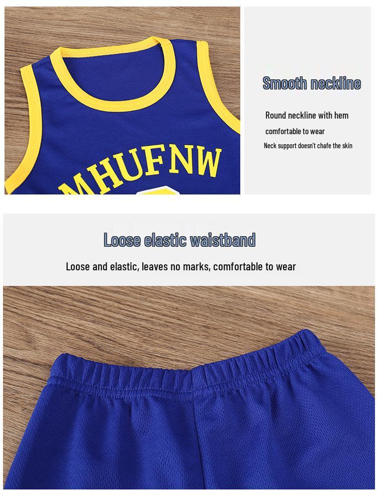 Ensemble Uniforme de Sport d'Été pour Enfants: Gilet et Short pour Garçon Moyens et Grands
