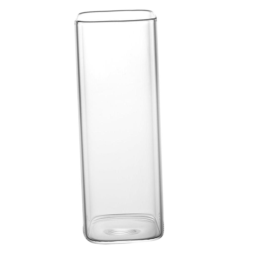 Highball Glass Square Thickened Borosilicate Everyday Use Tea Milk Fashioned Reusable Elegant Clear Glass Mugs Drinking Glasses