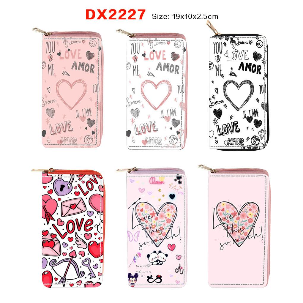 Cartoon love long zipper wallet clutch wallet wallet