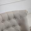 Sessel Wohnzimmer Lounge Sessel Vintage Entspannungsstuhl mit Holzbeinen Lesesessel in Leinenoptik, Gepolsterter Sessel für Schlafzimmer Beige