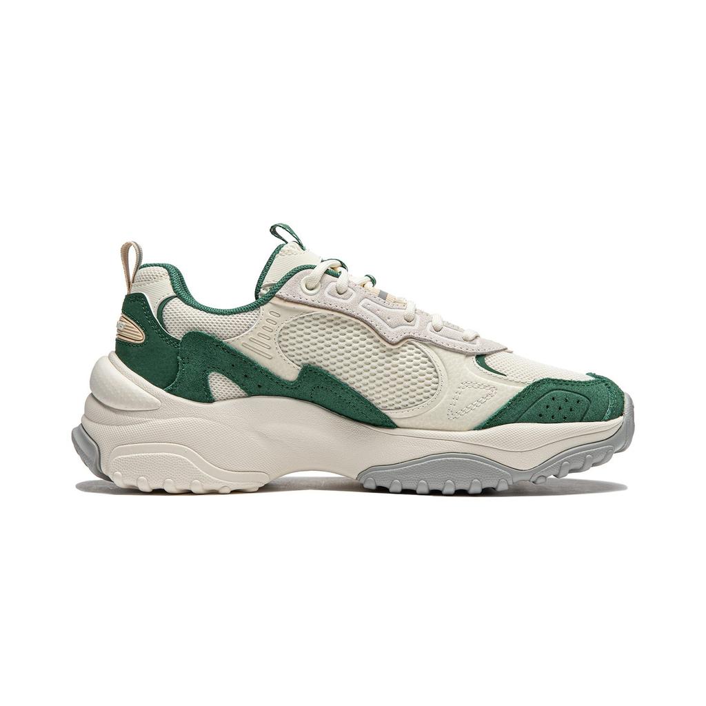 Li Ning Slip Resistant Abrasion Resistant Low top Casual Shoes Women's White Green AGCU190-1