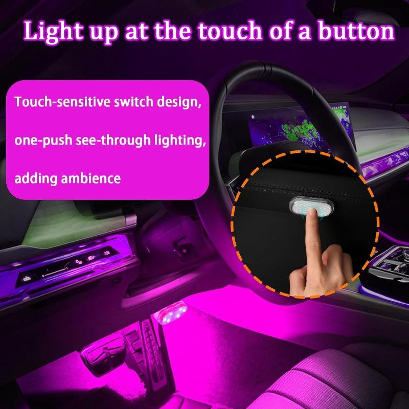 Auto LED Lichter für Auto Innenraum Magnetische USB Drahtlose Lichter mit Hellen Lampenperlen Tragbar Touch Wiederaufladbar