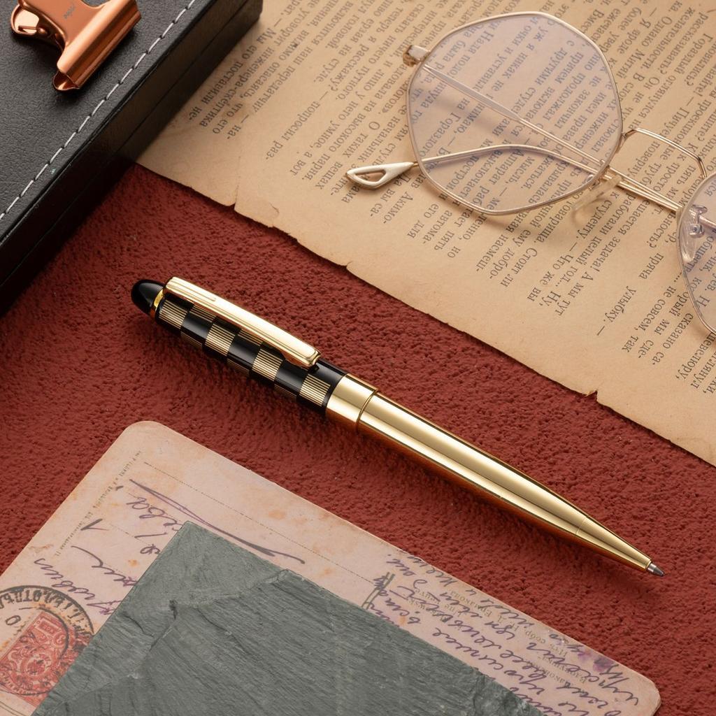 Customizable Logo Rotating Oil-Based Business Advertising Gift 1.0mm Metal Ballpoint Pen with Black Ink HX Brand