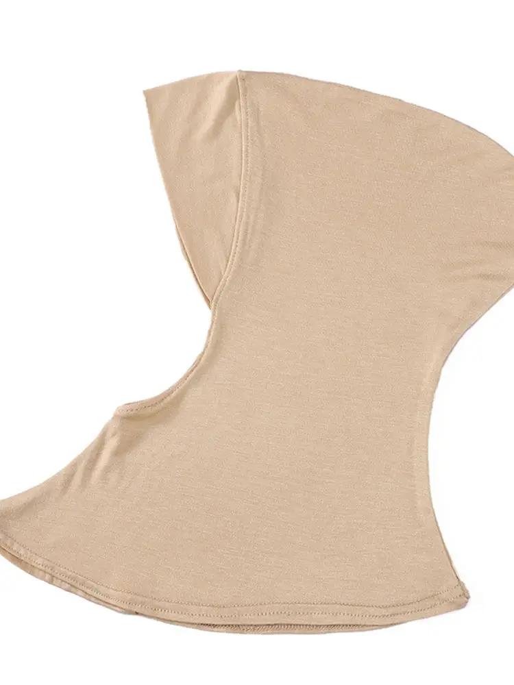 21Colors Soft Modal Elastic Basic Inner Turban Cap Muslim Women Solid Color Wrap Hijab Hats Wear Directly Headscarf Underscarf