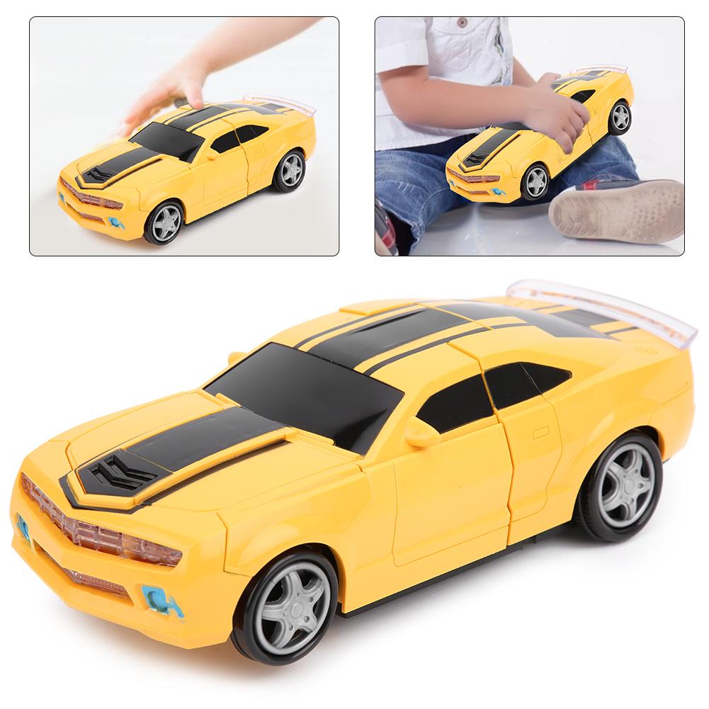Transform Car Toy Deformation Robots Children Electric Car Toy with Music Light