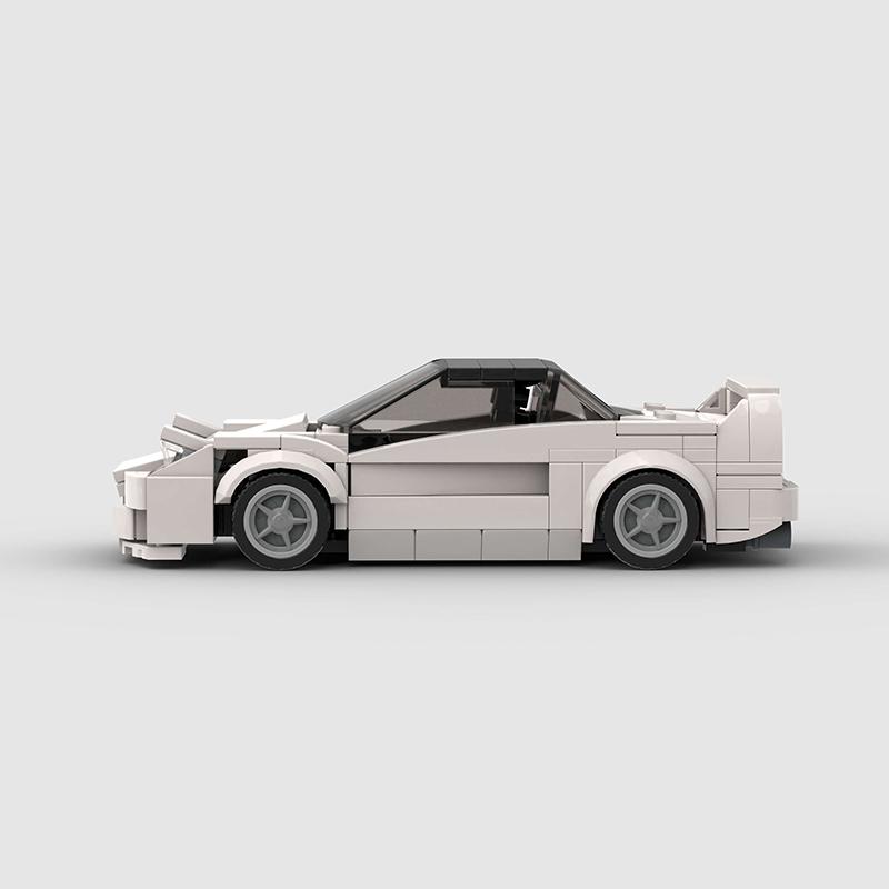MOC Classical Racing Car City Sports Building Blocks Bricks Supercar Racers White Vehicle Technique Kid Toys NSX