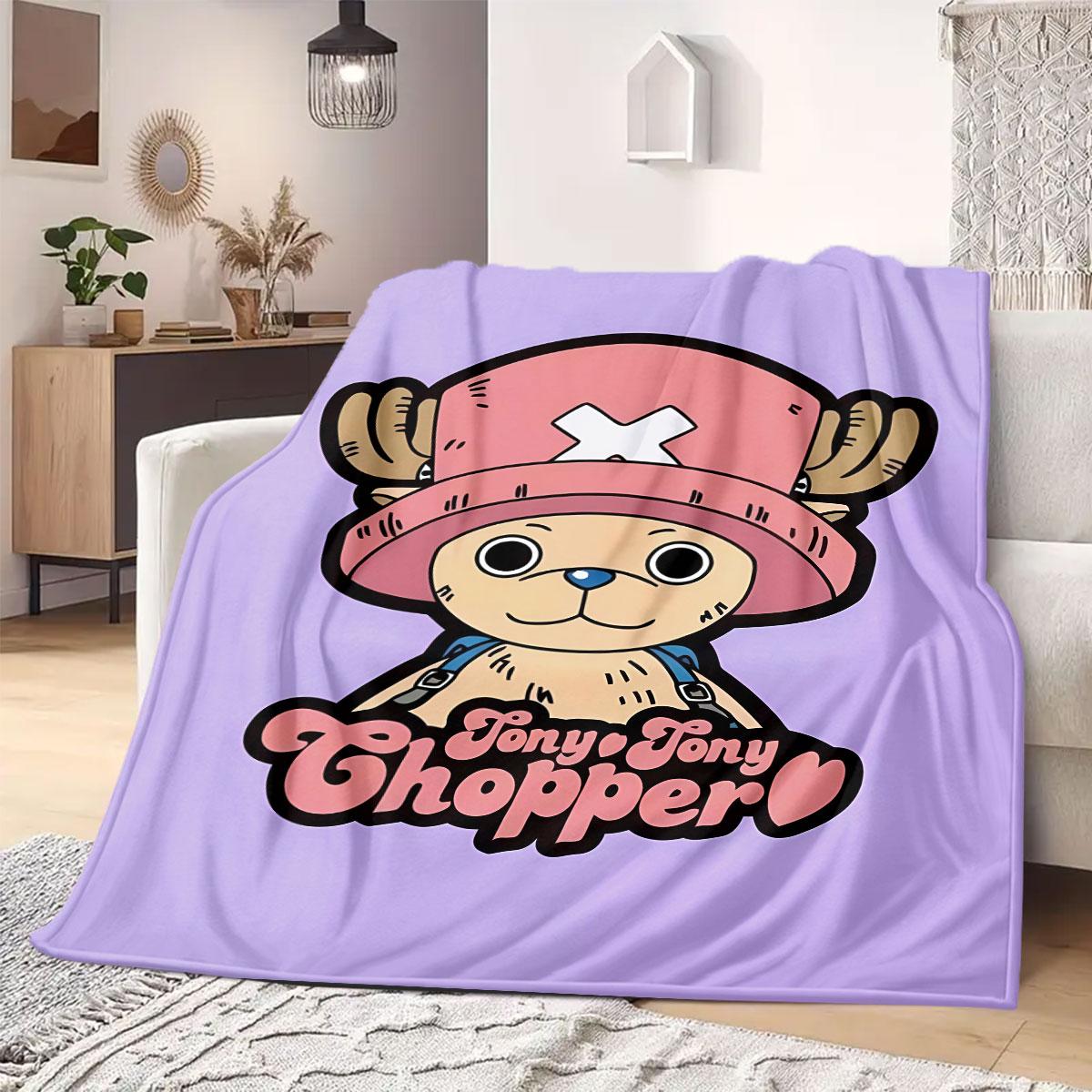 OnePiece Anime Flanelldecke Warm, Gemütlich, Geeignet für Schlafzimmer, Sofas, Betten, Stühle, Picknicks, Reisen 75x90cm pink