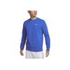 Nike Solid Color Logo Print Crew Neck Sweatshirt Men Tops Blue AA3178-403