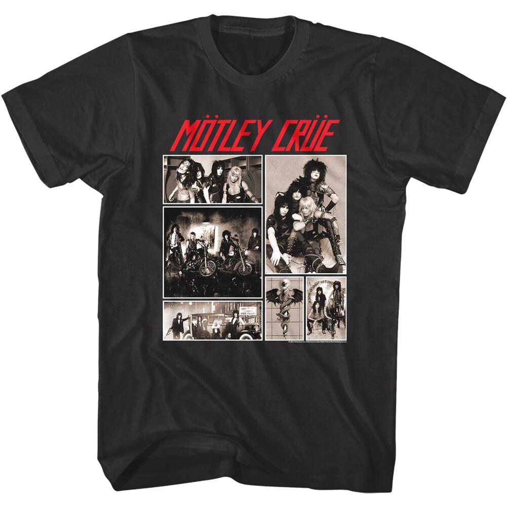 Motley Crue Rock Memories Mens T-Shirt Band Photos LA Heavy Metal Concert Shirt XXXXL