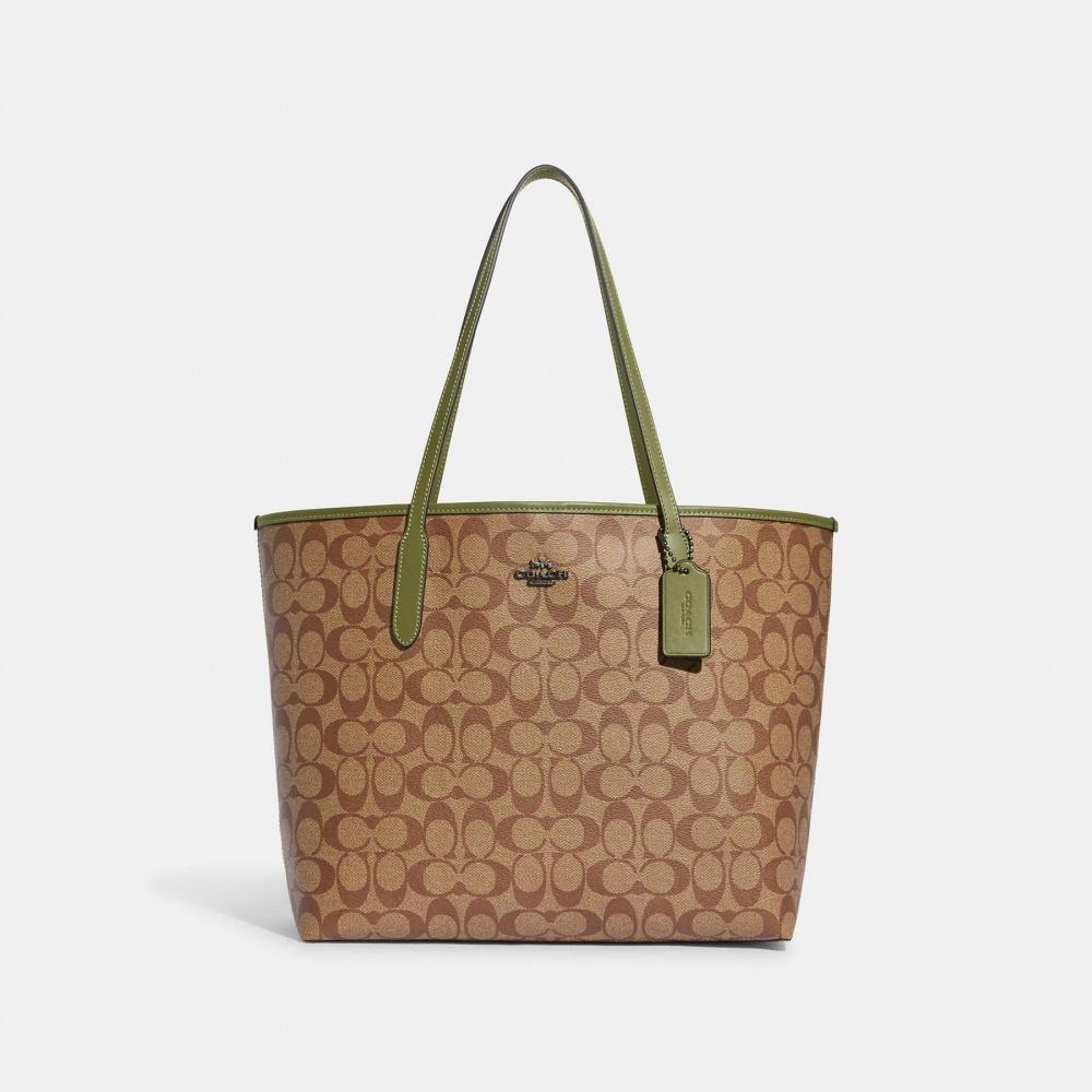 

Сумка-тоут Coach City из фирменной канвы