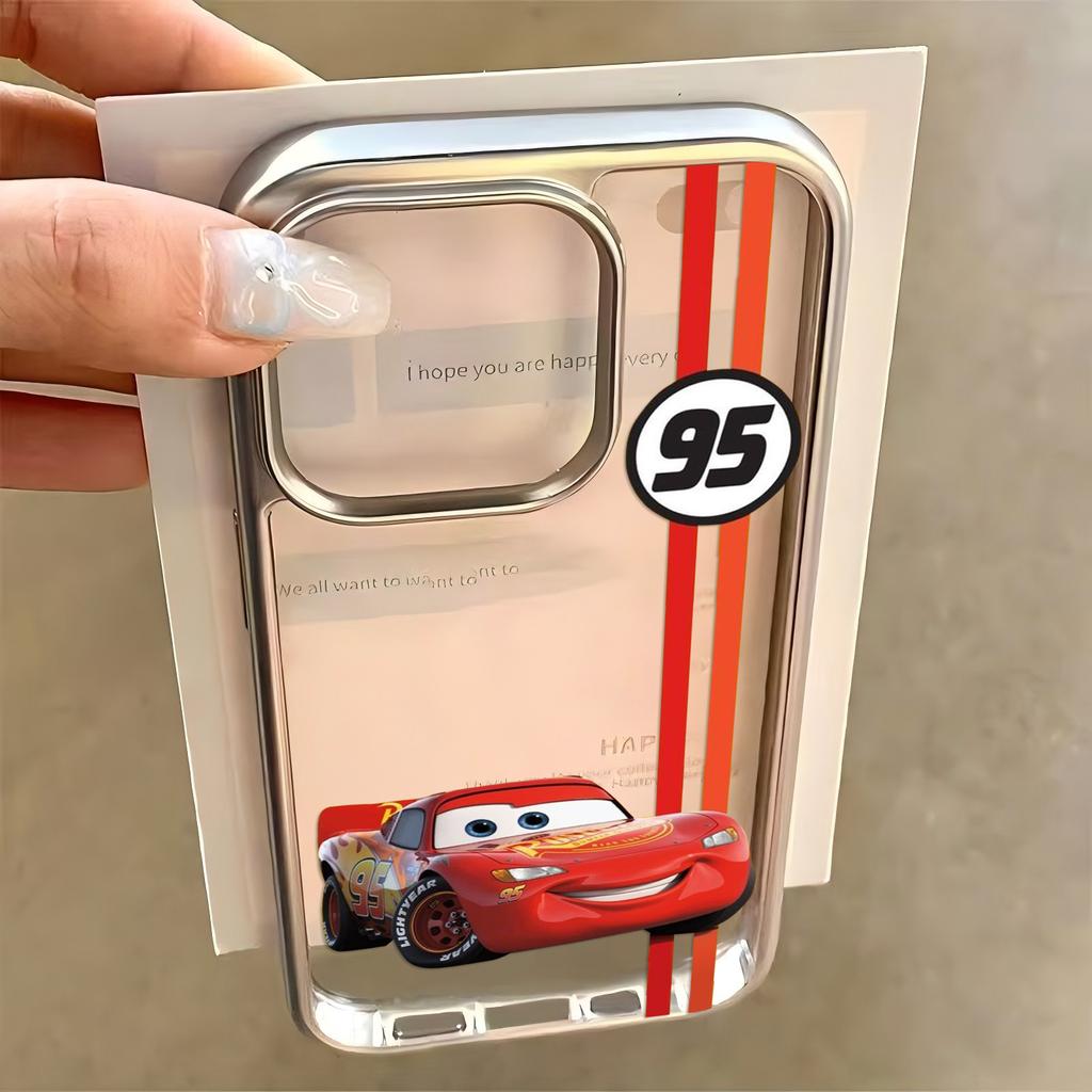 Cars L-Lightning M-McQueen Phone Case for iPhone 17 16e 16 15 14 13 12 11 Pro Max X XR Air Plus Luxury Clear Soft Back Cover