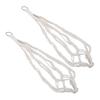 2PCS Woven Plant Hanger 21.65 Inch Boho Hanging Planter Holder Cotton Rope with Metal Hooks