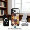 A-Autism S-Support P-Puzzle Pattern Phone Case Magnetic For iPhone17 16 15 14 13 12 Pro Max For Magsafe Wireless Charging Cover