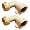 2PCS 90 Degree Elbow Connection Brass Corner Joints 3/4 Water Pipe Fitting Connection Garden Hose Connection Adapter