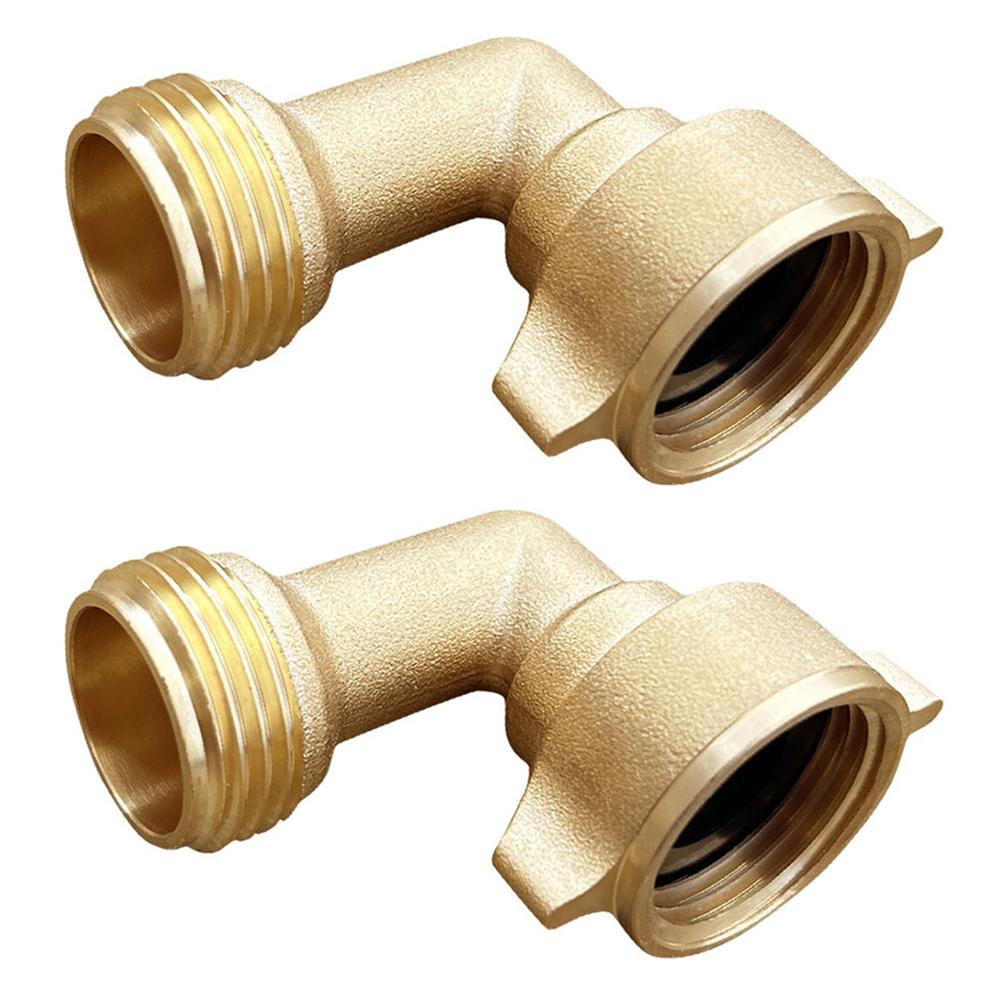 2PCS 90 Degree Elbow Connection Brass Corner Joints 3/4 Water Pipe Fitting Connection Garden Hose Connection Adapter