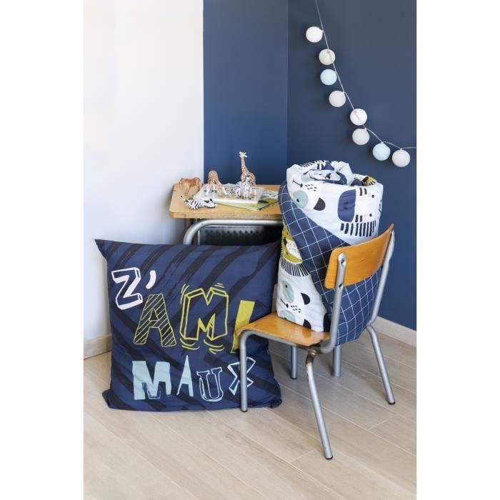 Housse De Couette - Zanimaux - Qualité Supérieure - 100% Coton - 140x200cm - Imprimé Recto/verso