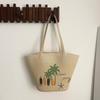 Casual Beach Ladies Large Capacity Shoulder Straw Woven Bag Surfboard Handbag Vacation Beach Grass Tote Bag CLE