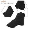 Women's Canvas Ballet Dance Shoes Flat Jazz Boots Indoor