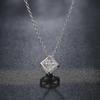 Women Chain Necklace Crystal Rhinestone Square Necklace Alloy Necklace Jewelry 25-26