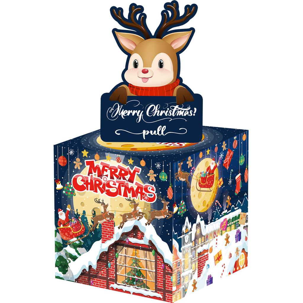 Santa Gift Claus Container Blue Paper Material Christmas Celebration Decor Event