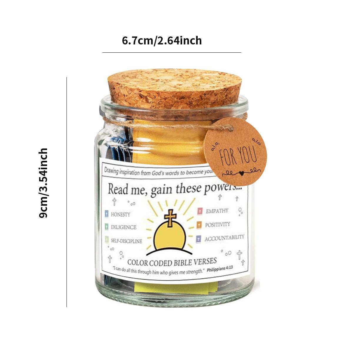 Bible Verses in Glass Jar Bible Verse Jar Spanish English Christian Scripture Prayer Hope Jar For Spiritual Growth Pious Prayer