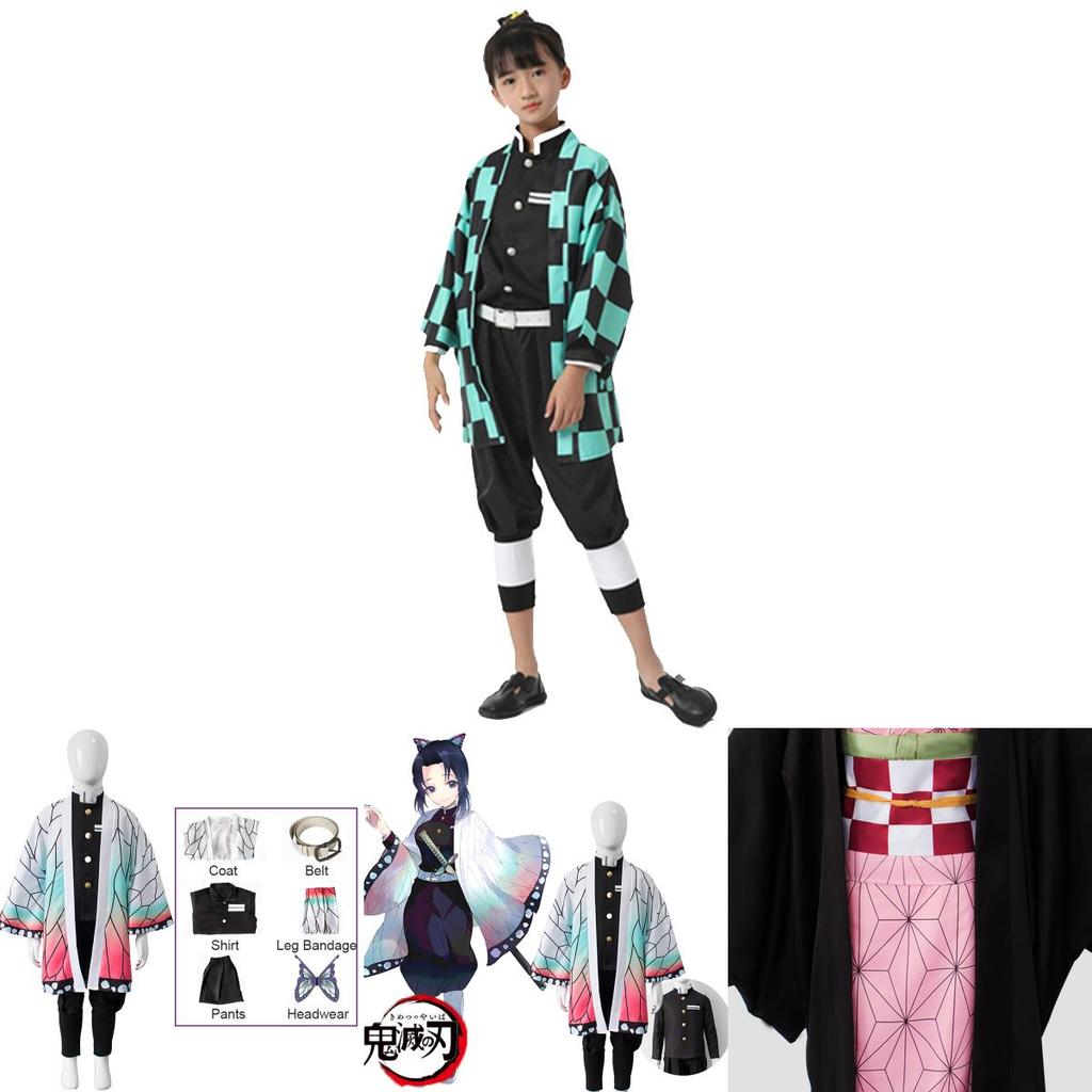 Prodyšný a poutavý dětský cosplay kostým Demon Slayer Kimetsu No Yaiba Nezuko ideální pro Halloween a maškarní večírky