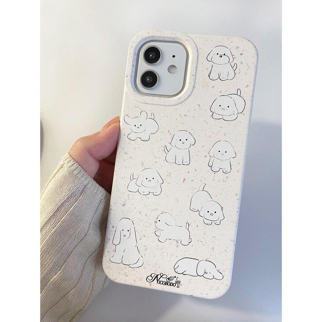 White Dog Full Screen Protector Compatible with Apple 15/14/13/12/11/PRO/PROMAX/XSMAX/XR/XS - Perfect Fit for Your Device!